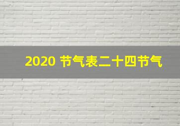 2020 节气表二十四节气